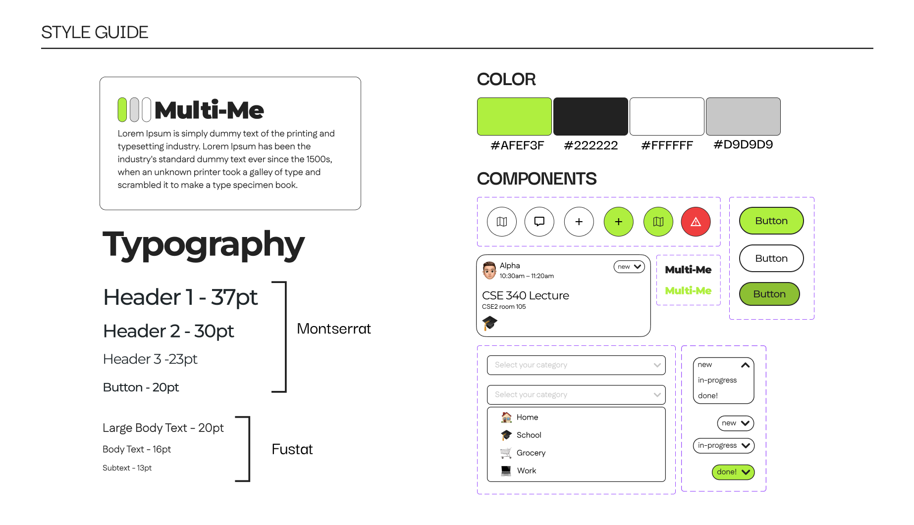 MultiMe design system