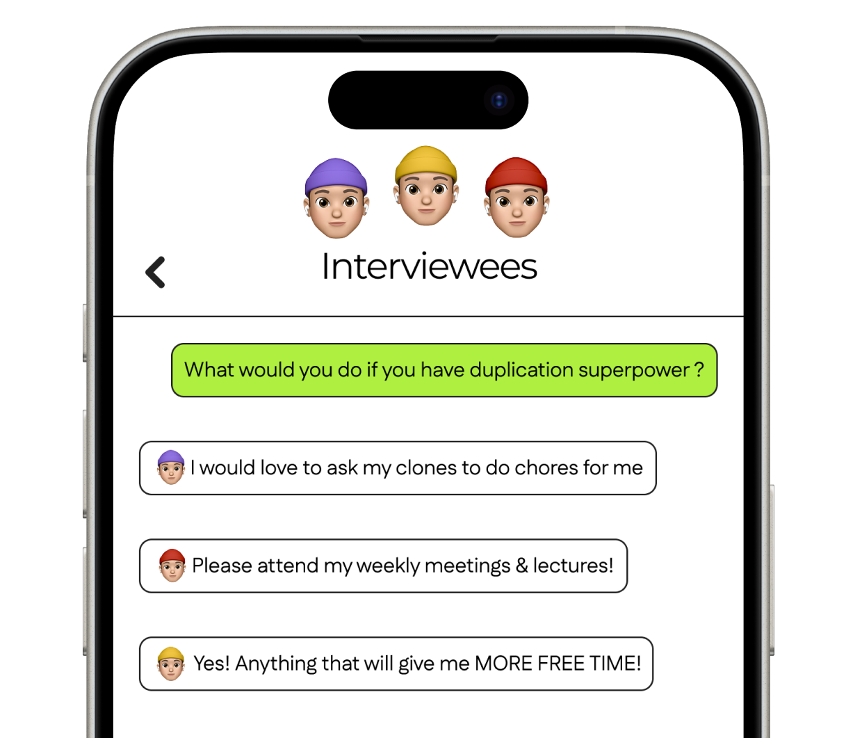 MultiMe interview findings