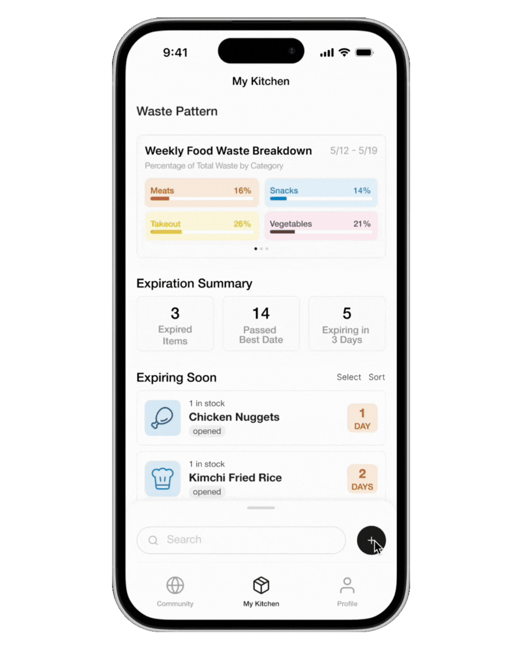 Nomo camera based grocery addition flow
