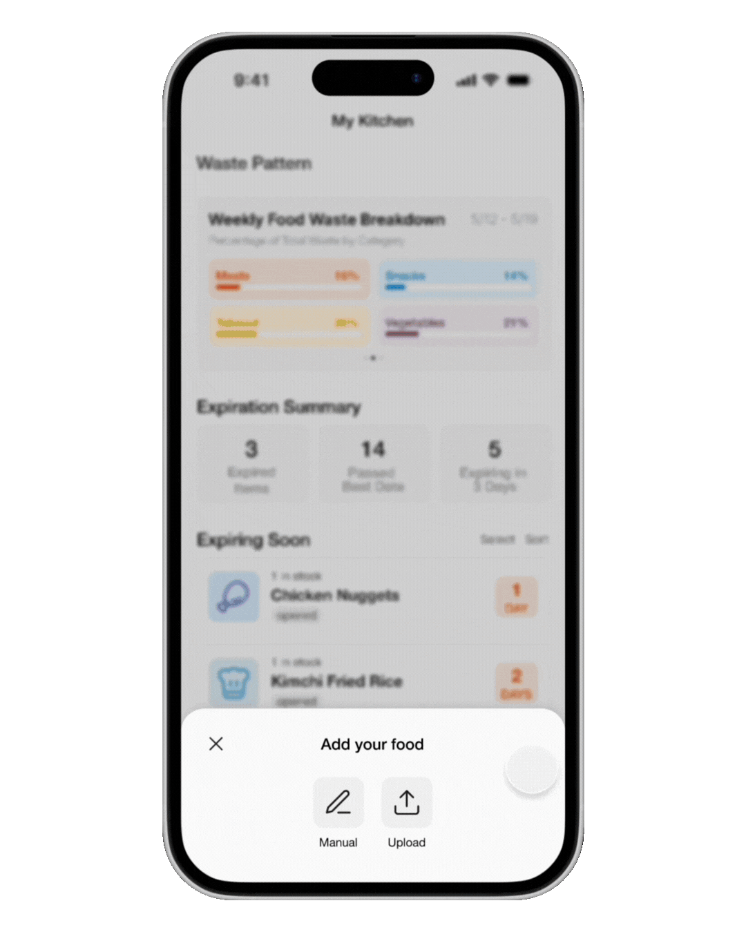 Nomo photo upload flow for stocking kitchen