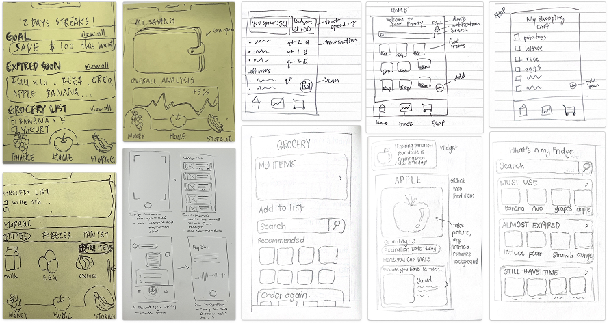 Nomo wireframing explorations